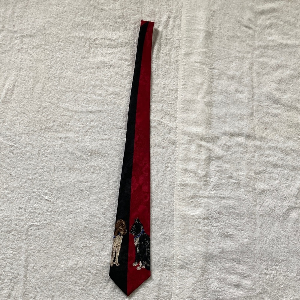 Elegant Red and Black Men's Tie